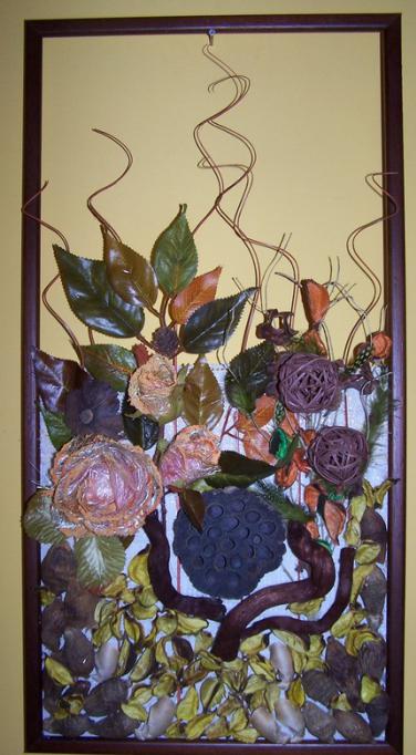 dekorative panel af naturmateriale