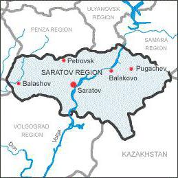 område af Saratov regionen