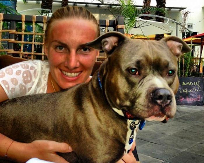Kuznetsova tennisspiller og hendes hund